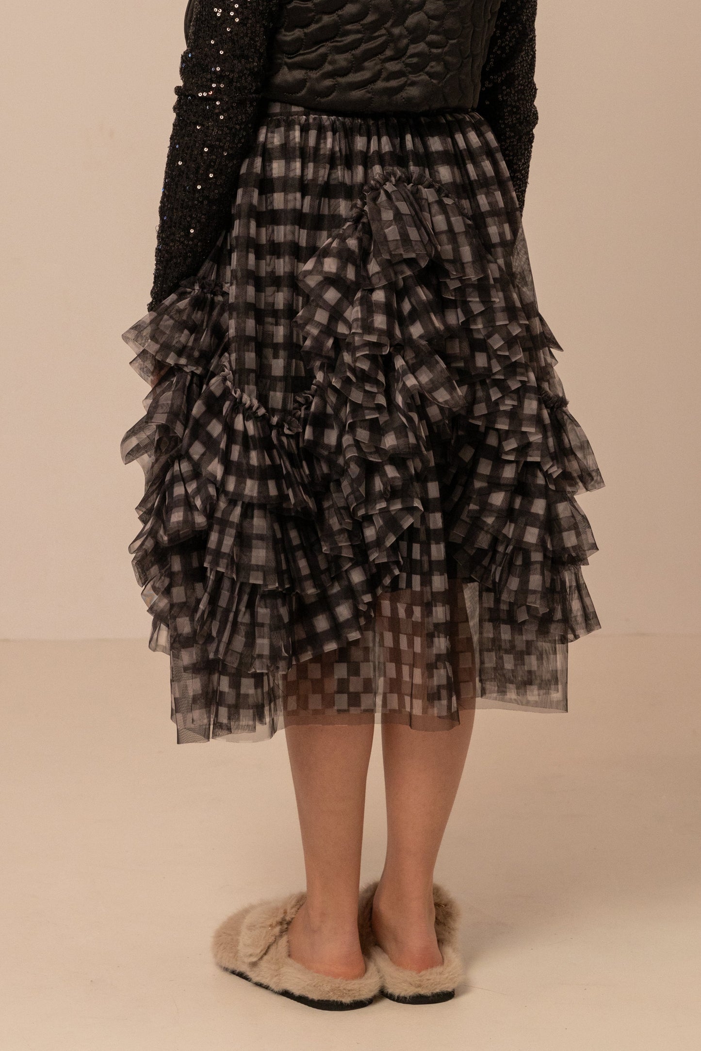 TANIA SKIRT BLACK AND WHITE