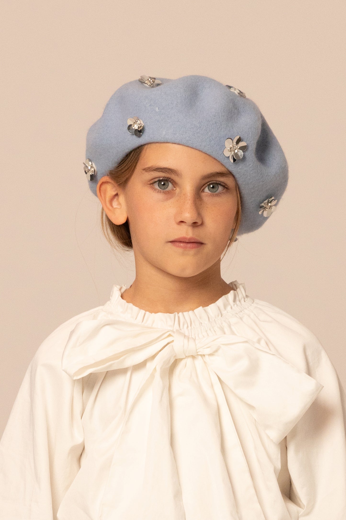 FLORA BERET BLUE