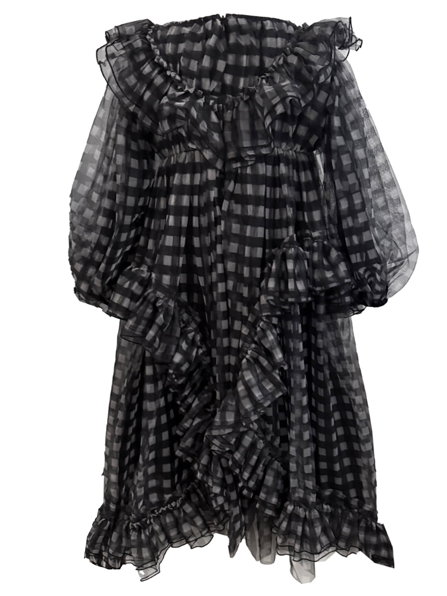 ERICA DRESS BLACK AND WHITE