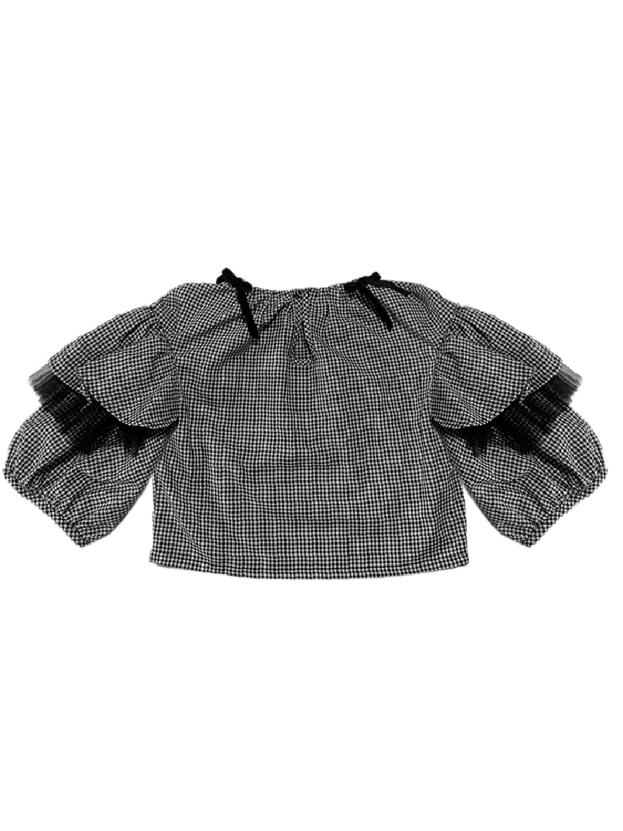 SAMMI BLOUSE BLACK AND WHITE