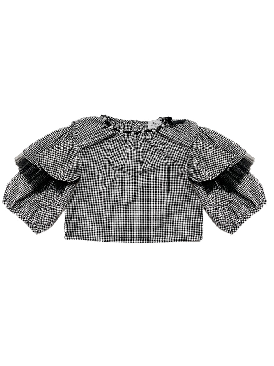 SAMMI BLOUSE BLACK AND WHITE