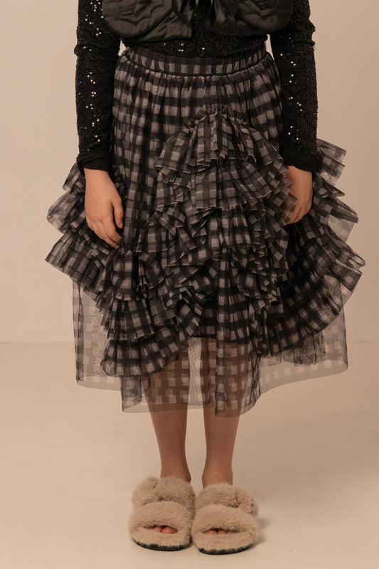 TANIA SKIRT BLACK AND WHITE