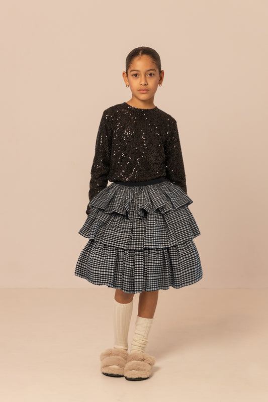 DISCO SKIRT BLACK AND WHITE